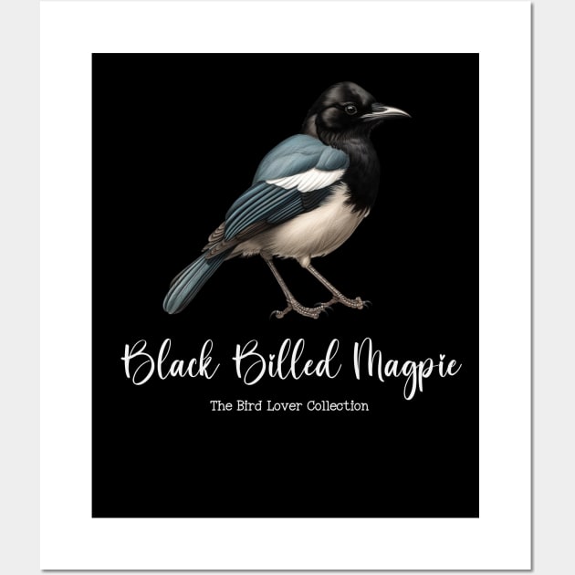 Black-Billed Magpie - The Bird Lover Collection Wall Art by goodoldvintage